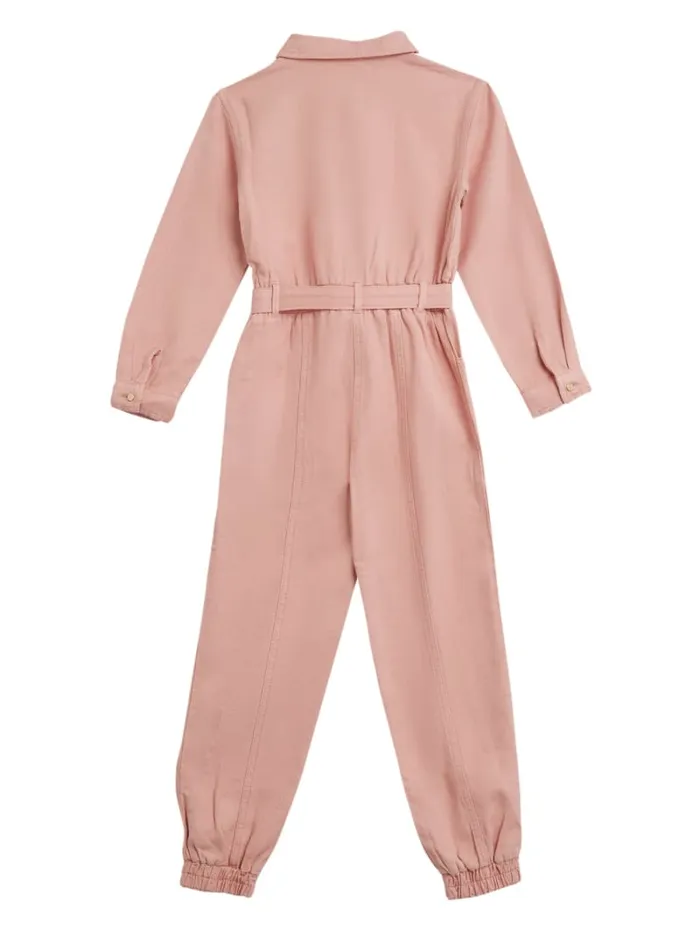 GUESS Big Girl 7 14 Garment Dyed Twill Jumpsuit 714 Pink 8211 Kids