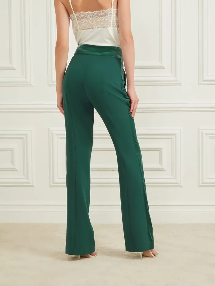GUESS Bottoms Becka Pant Green 8211 Women