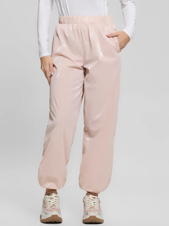 GUESS Bottoms Chris Nylon Jogger Pants Pink 8211 Women