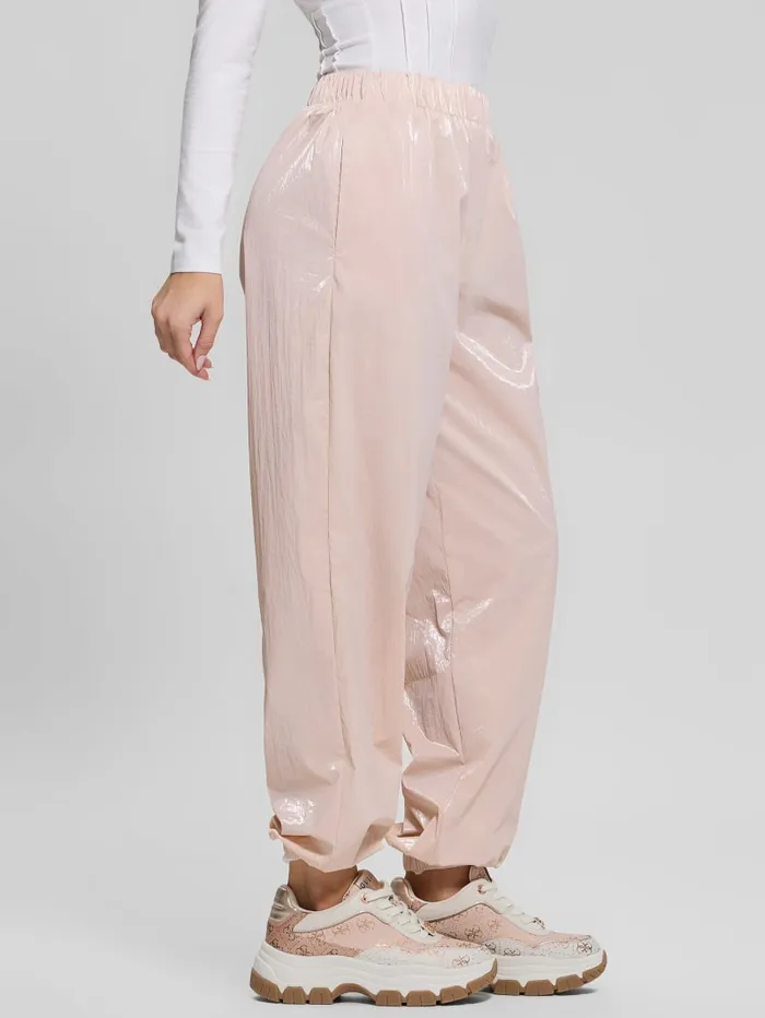GUESS Bottoms Chris Nylon Jogger Pants Pink 8211 Women