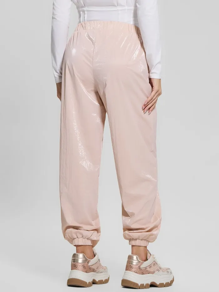 GUESS Bottoms Chris Nylon Jogger Pants Pink 8211 Women