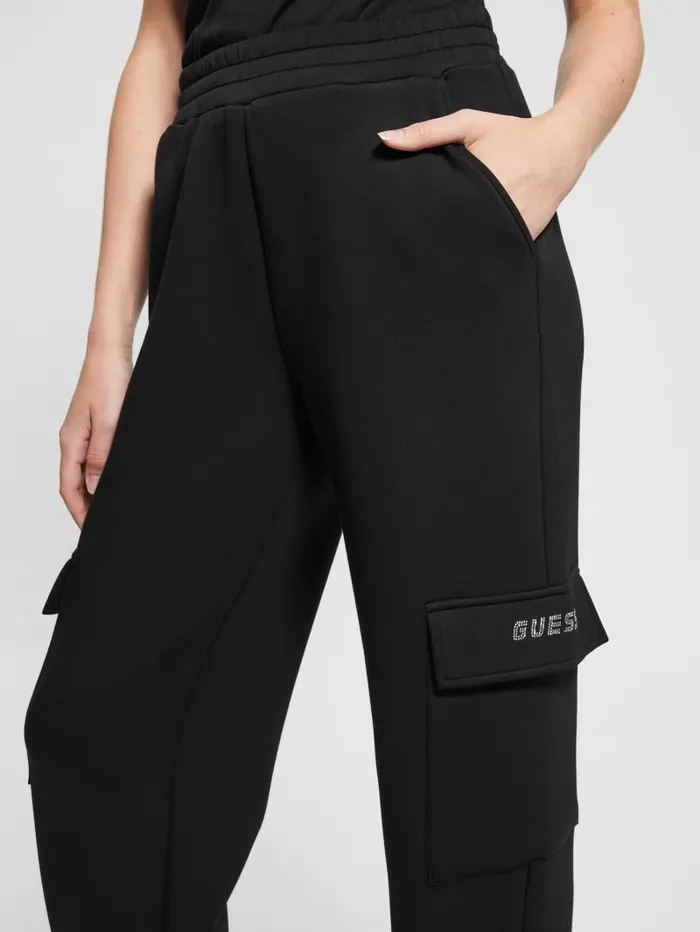 GUESS Bottoms Eco Cecilia Scuba Cargo Pants Black 8211 Women