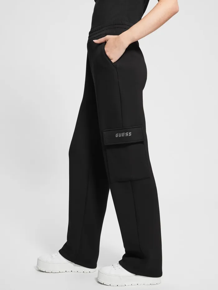 GUESS Bottoms Eco Cecilia Scuba Cargo Pants Black 8211 Women