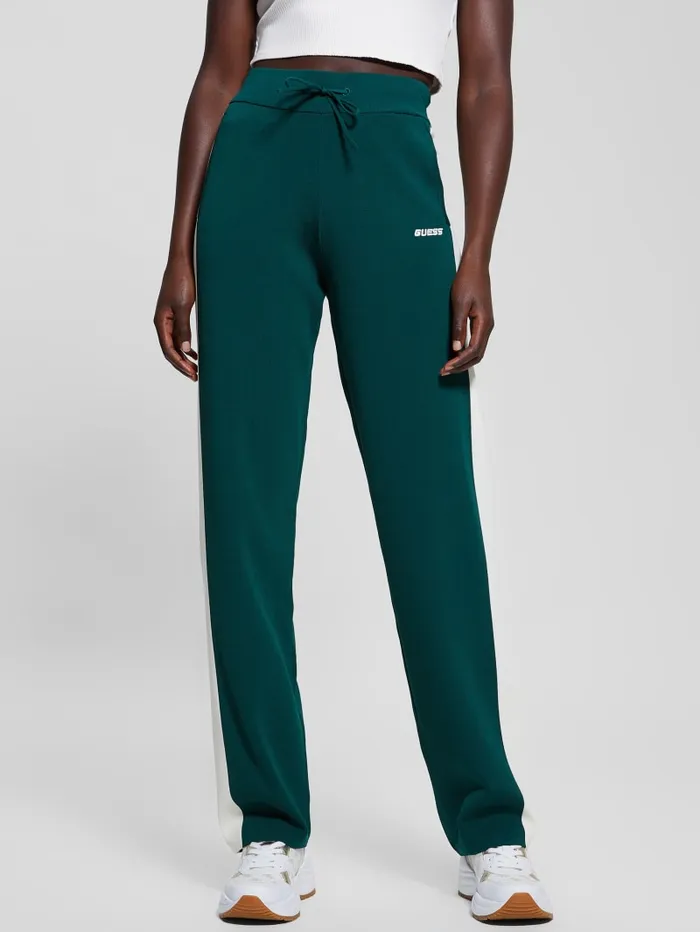 GUESS Bottoms Michela Stripe Sweater Pants Green 8211 Women