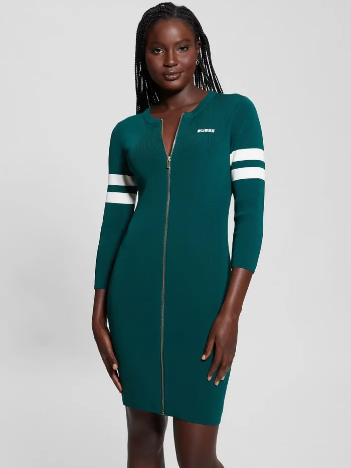 GUESS Dresses and Jumpsuits Michela Varsity Sweater Dress Blue 8211 Women