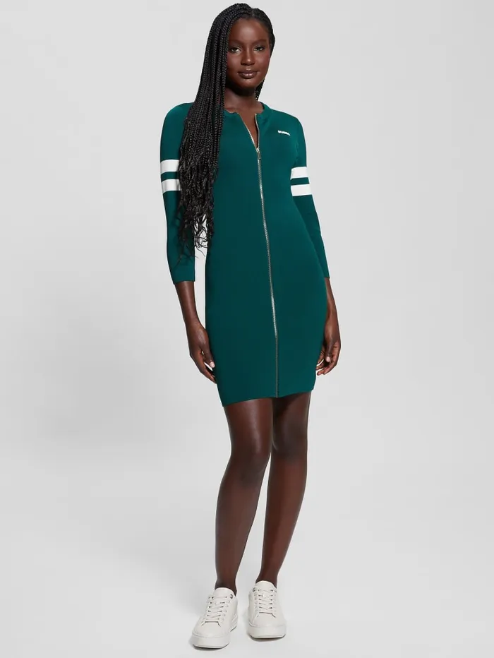 GUESS Dresses and Jumpsuits Michela Varsity Sweater Dress Blue 8211 Women