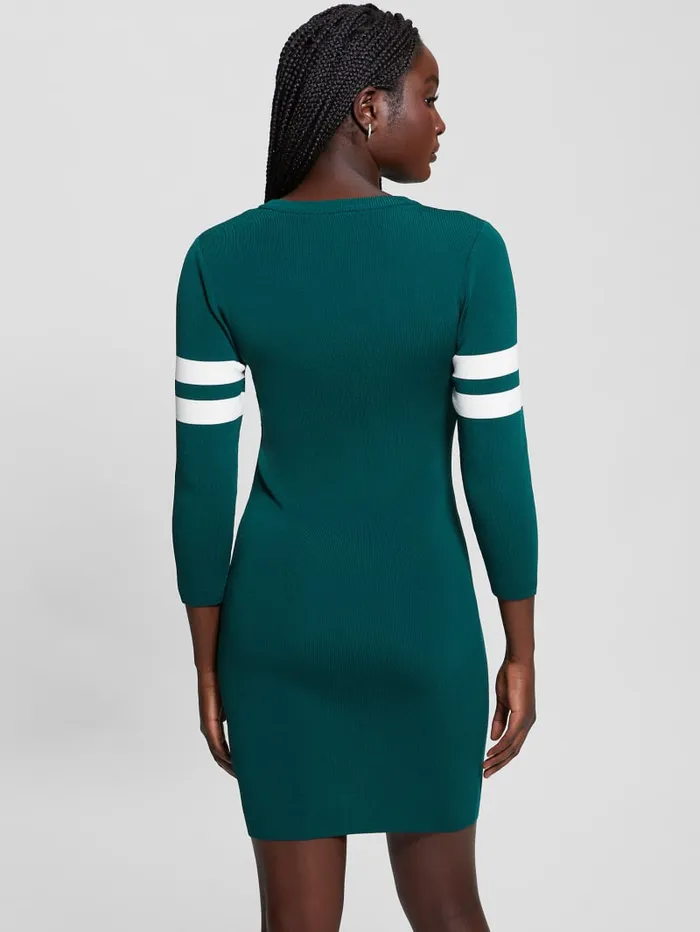 GUESS Dresses and Jumpsuits Michela Varsity Sweater Dress Blue 8211 Women