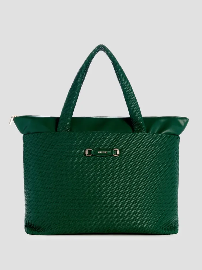 GUESS Handbags Francy Travel Tote Green 8211 Women