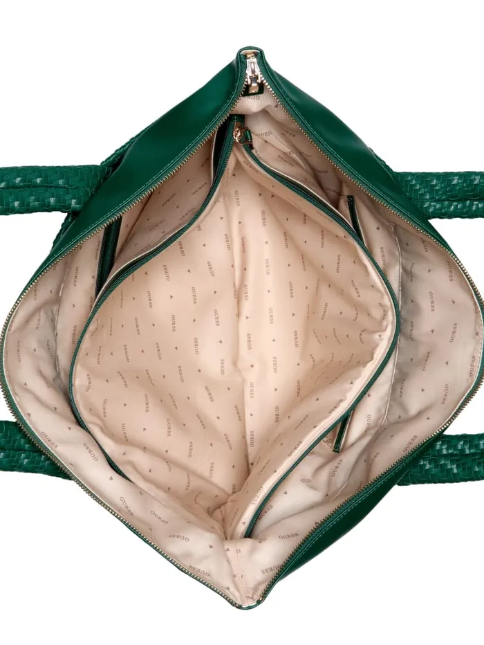 GUESS Handbags Francy Travel Tote Green 8211 Women