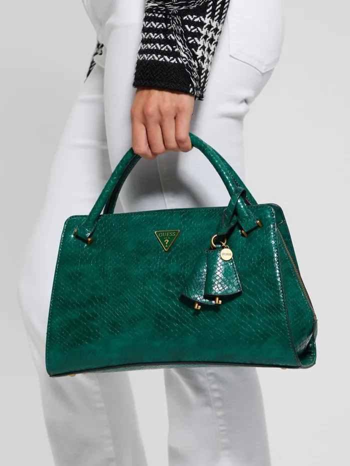 GUESS Handbags Georgina Girlfriend Satchel Green 8211 Women