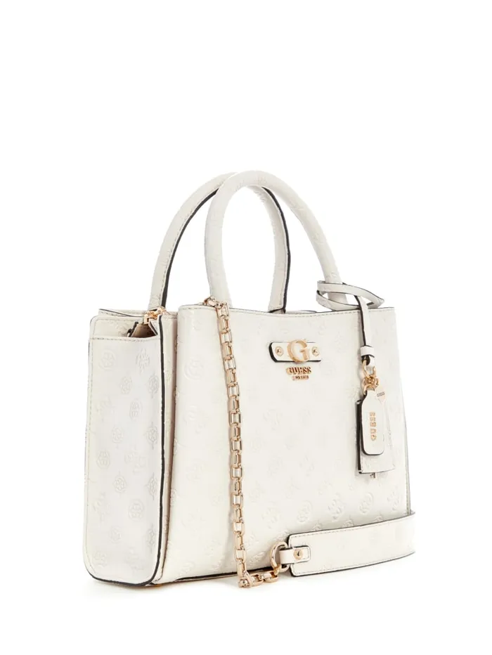 GUESS Handbags Gerty Girlfriend Satchel White 8211 Women