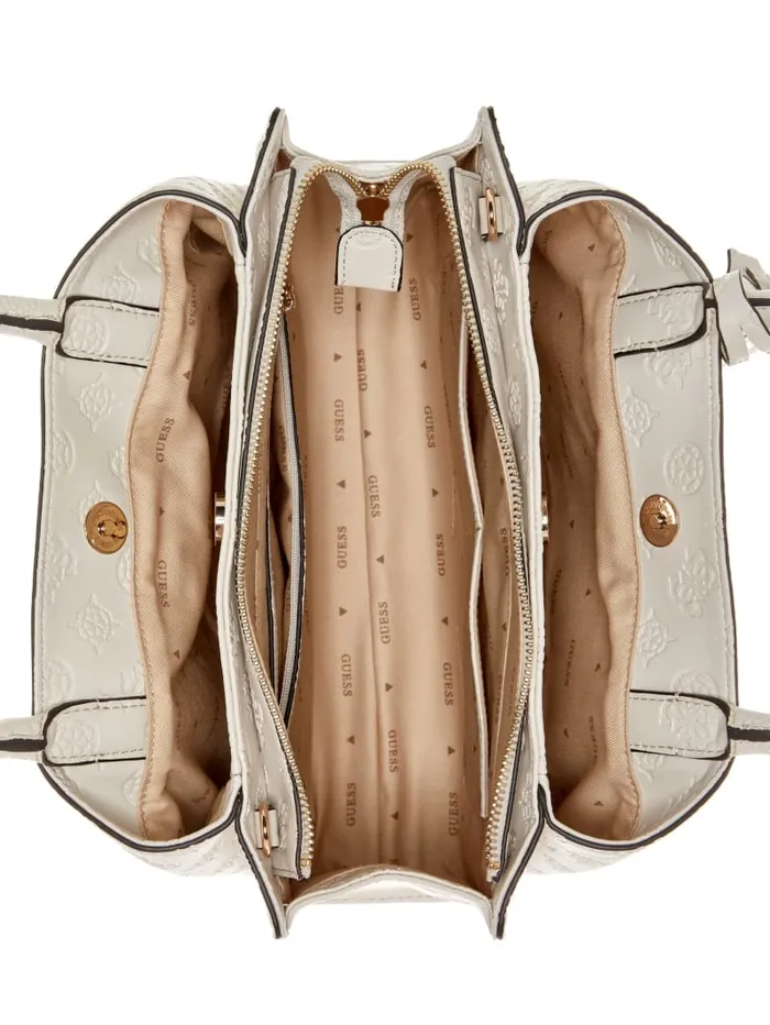 GUESS Handbags Gerty Girlfriend Satchel White 8211 Women