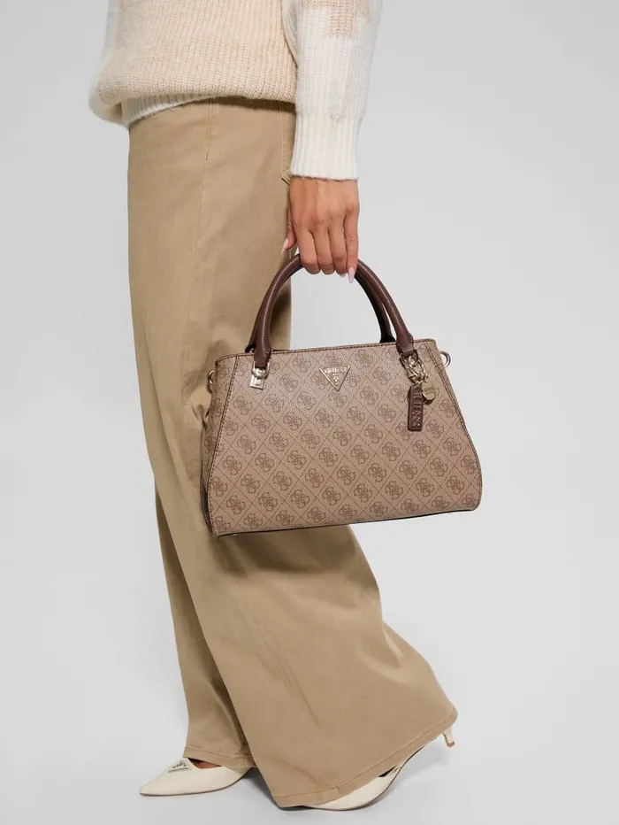 GUESS Handbags Noelle Luxury Satchel Brown 8211 Women