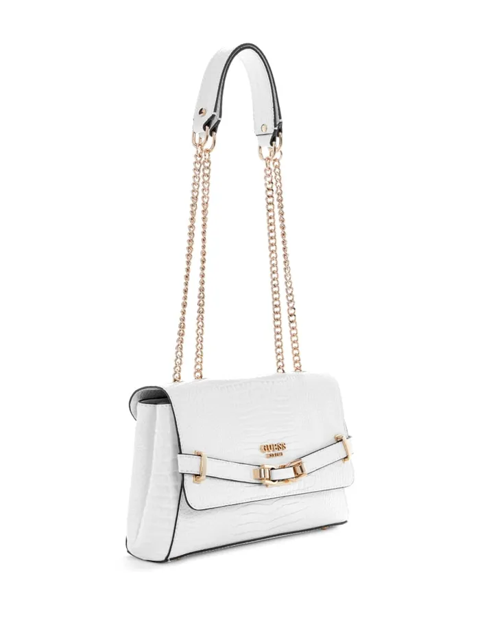 GUESS Handbags Silvye Convertible Crossbody White 8211 Women