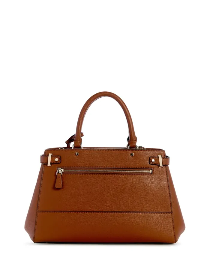 GUESS Handbags Silvye Luxury Satchel Brown 8211 Women