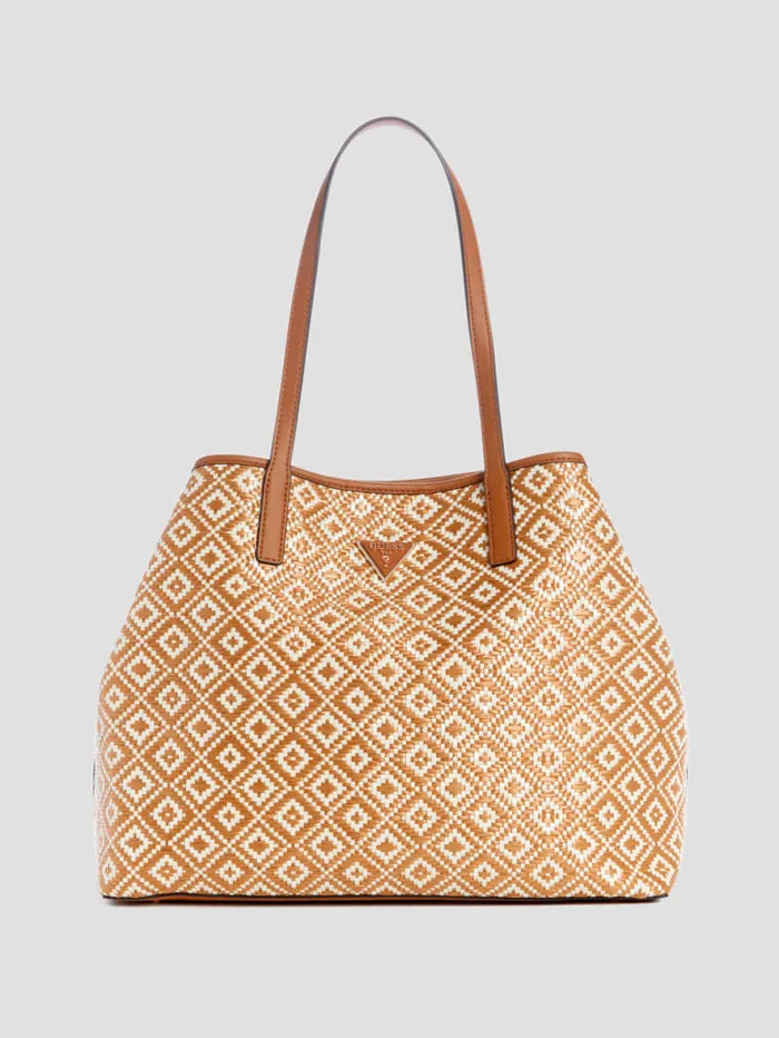 GUESS Handbags Vikky Straw Tote Set Black 8211 Women