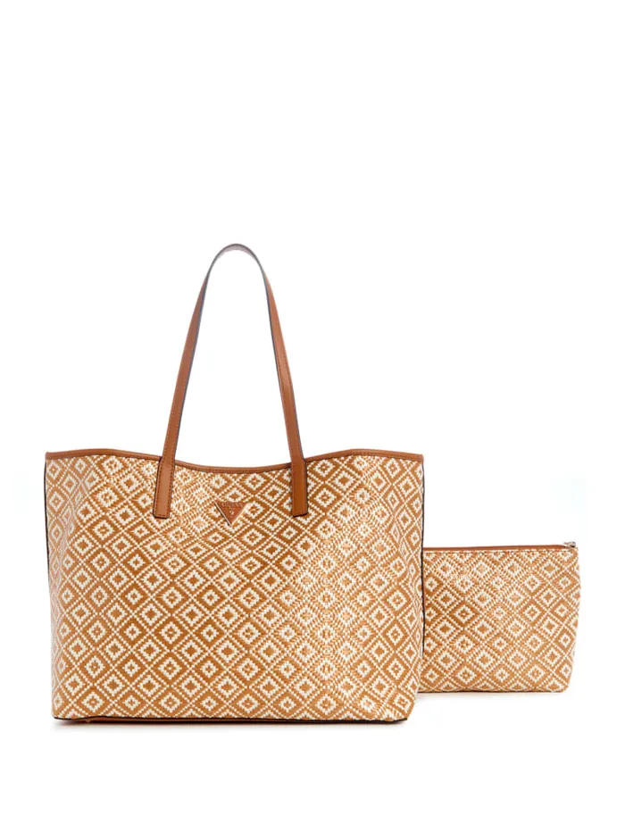 GUESS Handbags Vikky Straw Tote Set Black 8211 Women