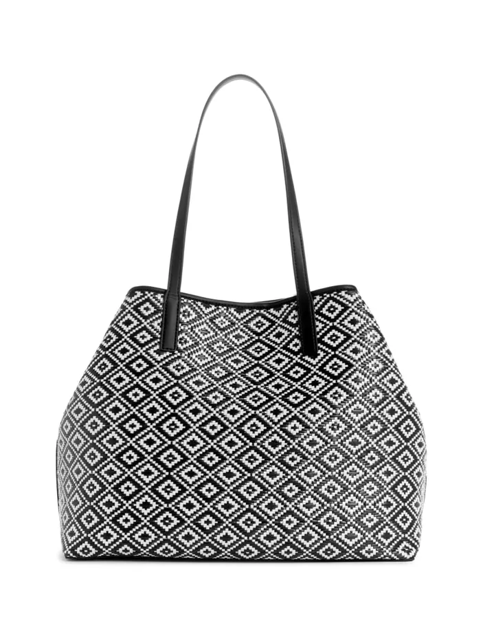 GUESS Handbags Vikky Straw Tote Set Black 8211 Women