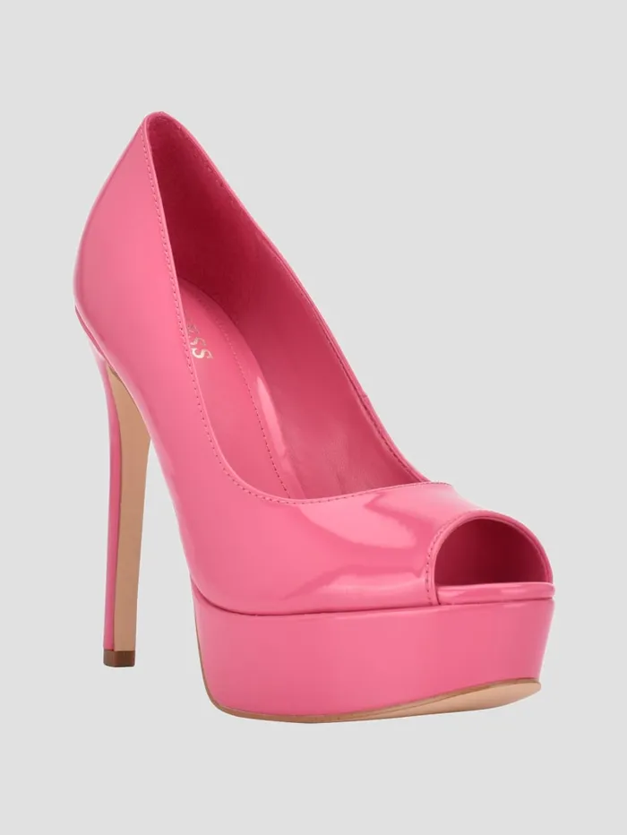 GUESS Heels Cacei PeepToe Stiletto Heels Pink 8211 Unisex