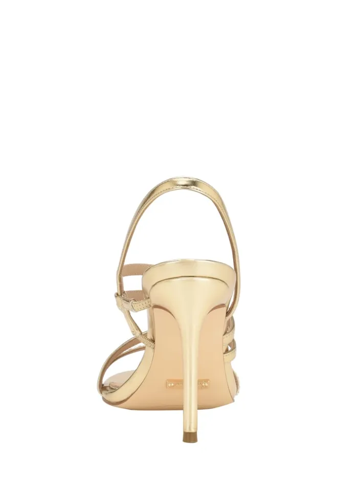 GUESS Heels Kaden Crystal Strappy Heel Gold 8211 Unisex