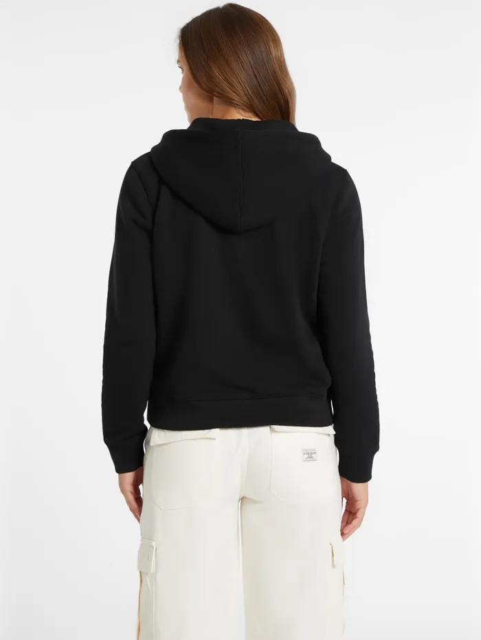GUESS Hoodies and Sweaters Classic Logo Patch ZipUp Hoodie White 8211 Women