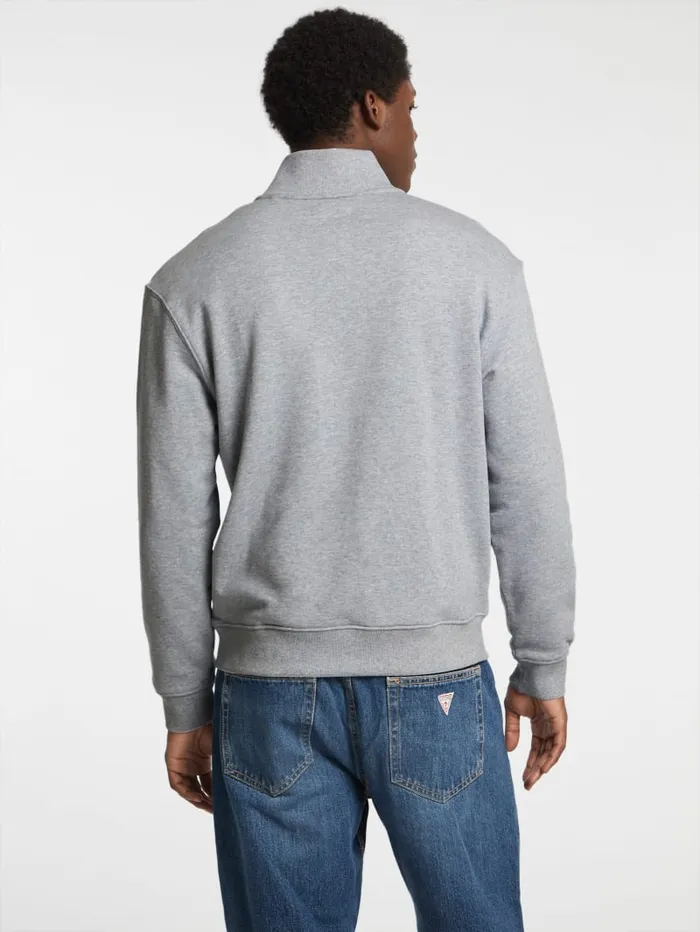GUESS Hoodies and Sweaters Eco HalfZip Logo Sweater Blue 8211 Men