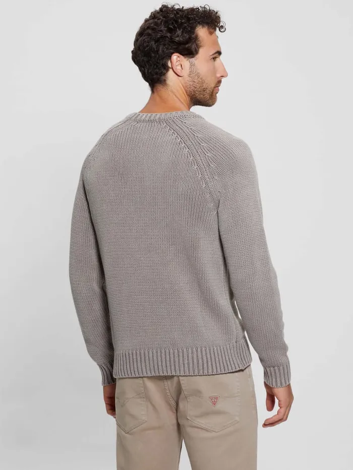 GUESS Hoodies and Sweaters Ellery Stitched Logo Sweater Blue 8211 Men