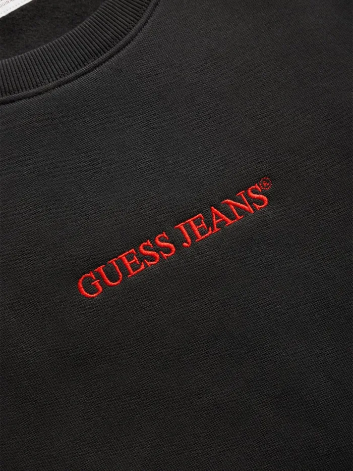 GUESS Hoodies and Sweaters Slim Logo Crewneck Sweatshirt Red 8211 Men