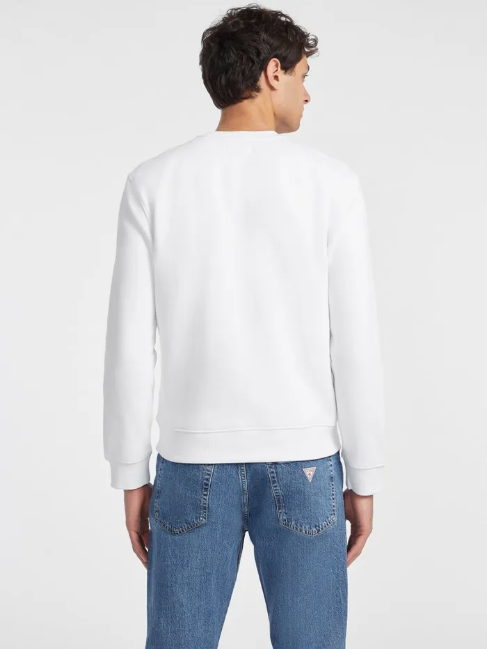 GUESS Hoodies and Sweaters Slim Logo Crewneck Sweatshirt Red 8211 Men