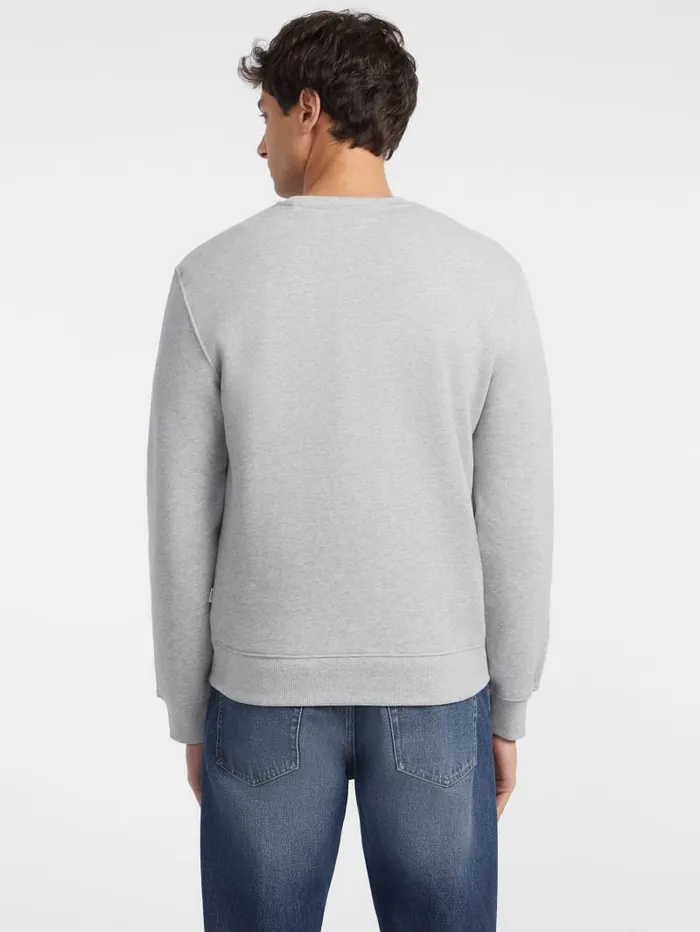 GUESS Hoodies and Sweaters Slim Logo Crewneck Sweatshirt White 8211 Men