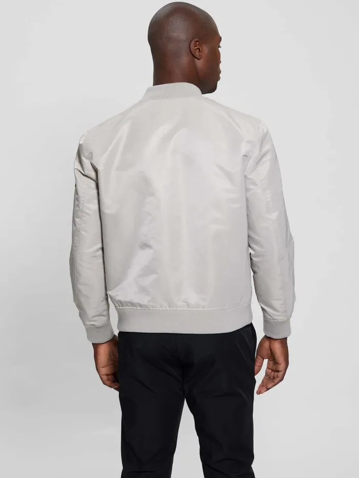 GUESS Jackets and Coats Ace Satin Flight Jacket Black 8211 Men
