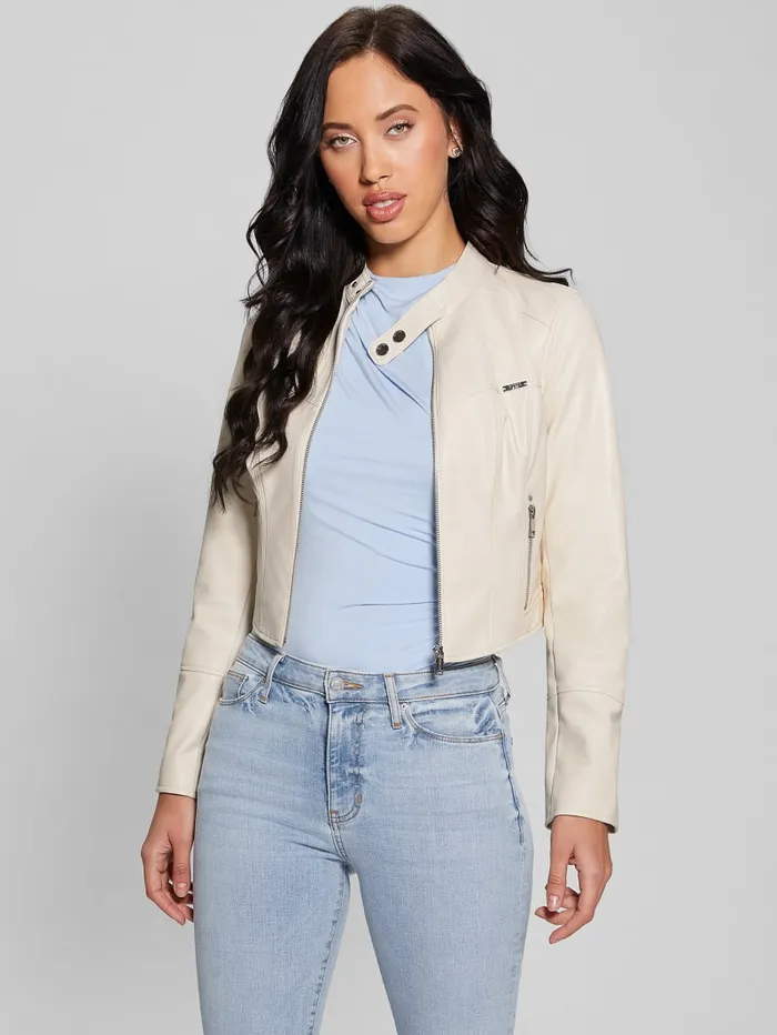 GUESS Jackets and Coats Anita Moto Jacket Black 8211 Women