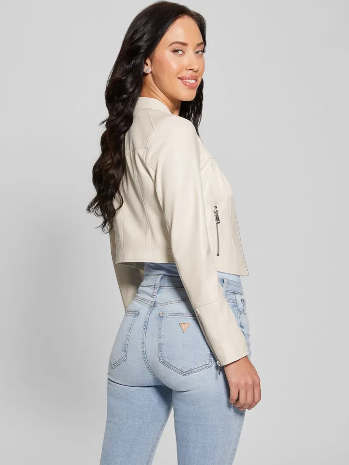 GUESS Jackets and Coats Anita Moto Jacket Black 8211 Women