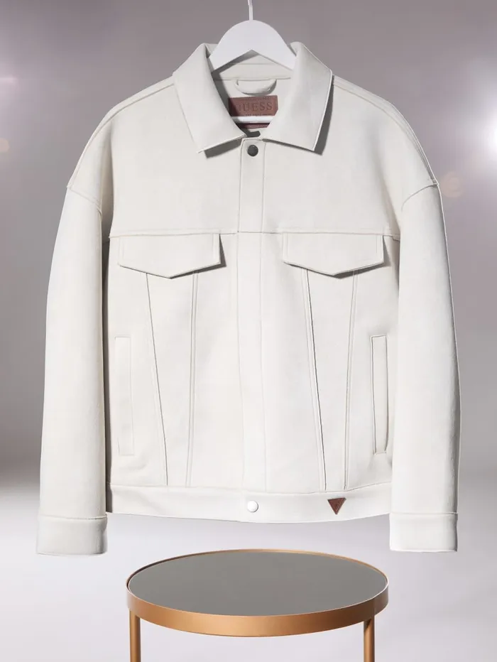 GUESS Jackets and Coats Baldwin FauxSuede Trucker Jacket Beige 8211 Men