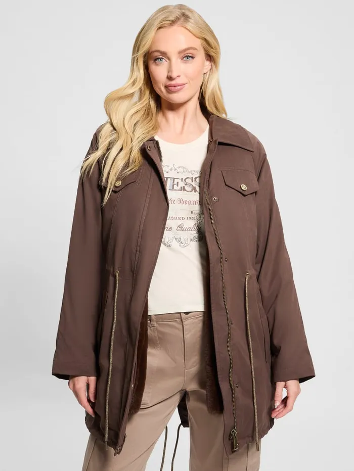 GUESS Jackets and Coats Lucia Parka Brown 8211 Women