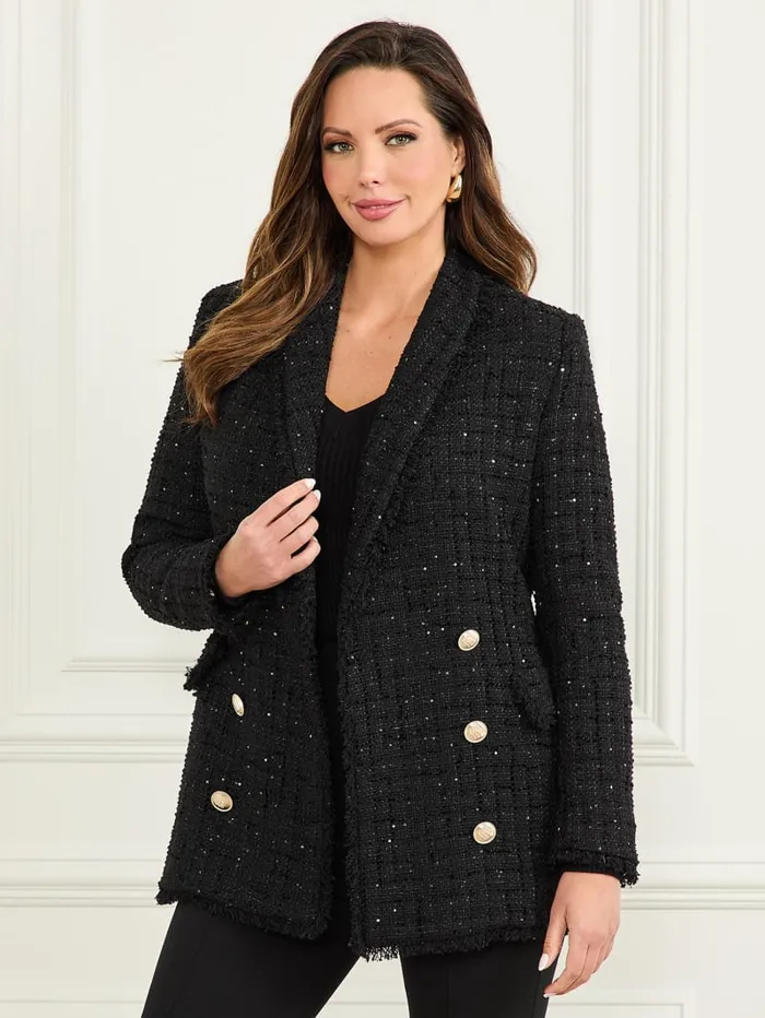 GUESS Jackets and Coats Marika Belted CoverUp Black 8211 Women
