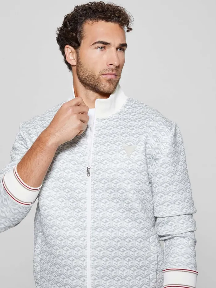 GUESS Jackets and Coats Rolph Signature Cube Jacket White 8211 Men