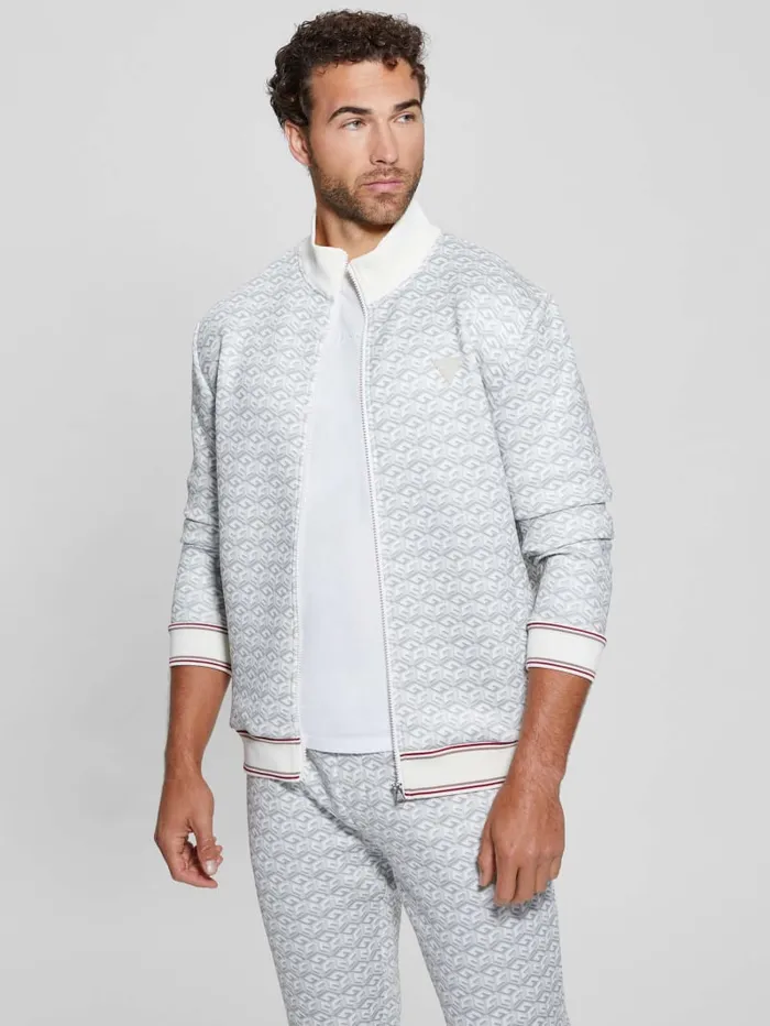 GUESS Jackets and Coats Rolph Signature Cube Jacket White 8211 Men