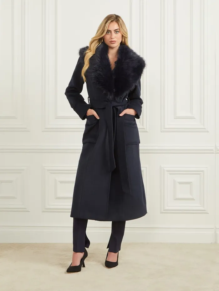 GUESS Jackets Charlize WoolBlend Coat Beige 8211 Women