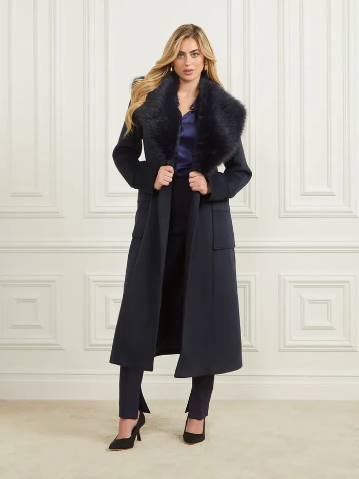 GUESS Jackets Charlize WoolBlend Coat Beige 8211 Women