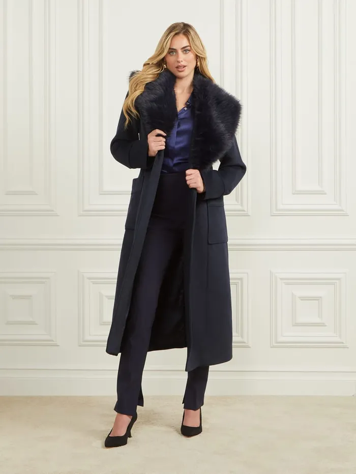 GUESS Jackets Charlize WoolBlend Coat Beige 8211 Women