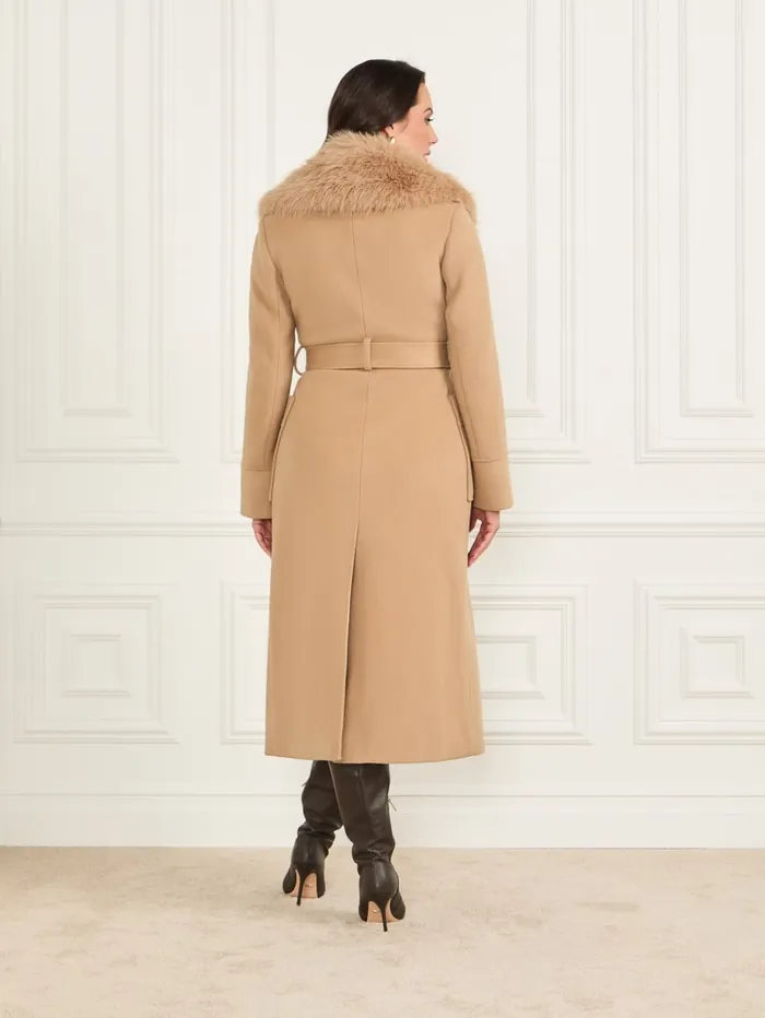 GUESS Jackets Charlize WoolBlend Coat Beige 8211 Women
