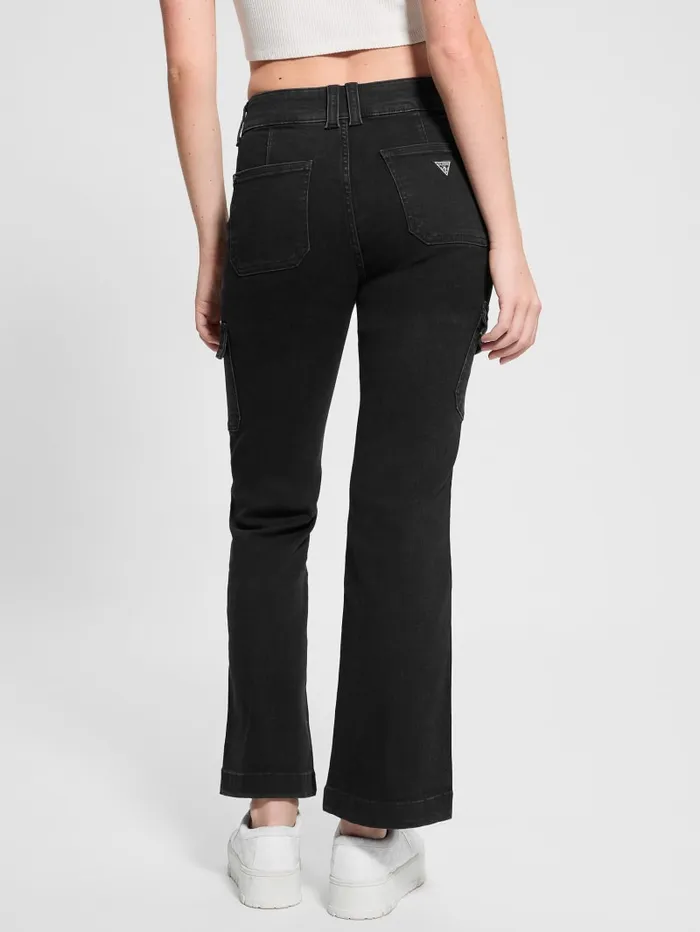 GUESS Jeans and Denim Cargo Mini Bootcut Jeans Black 8211 Women