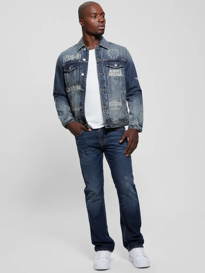 GUESS Jeans and Denim Dean Denim Jacket Blue 8211 Men