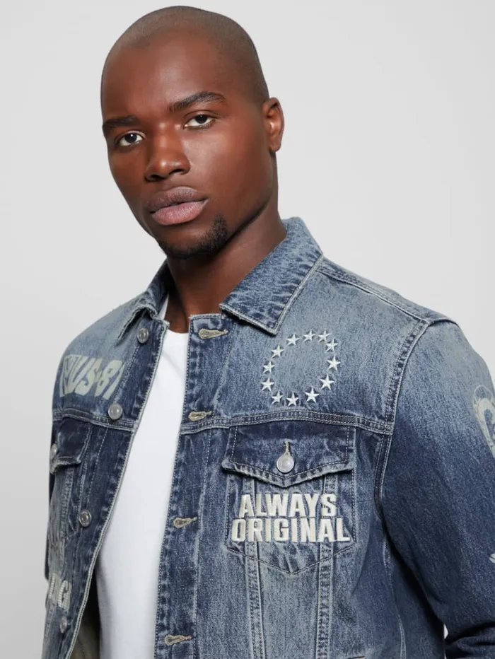 GUESS Jeans and Denim Dean Denim Jacket Blue 8211 Men