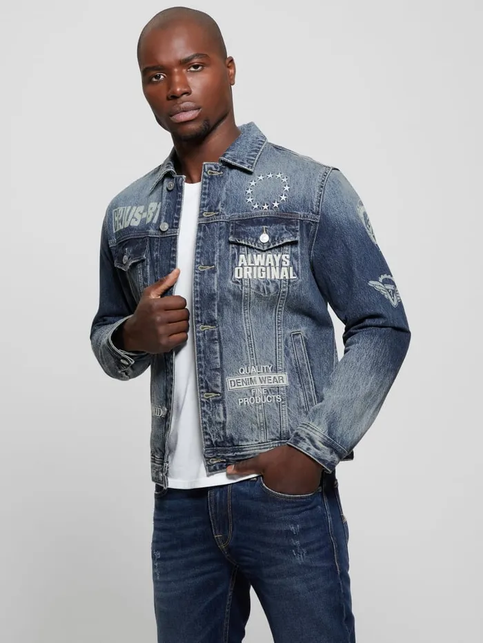 GUESS Jeans and Denim Dean Denim Jacket Blue 8211 Men
