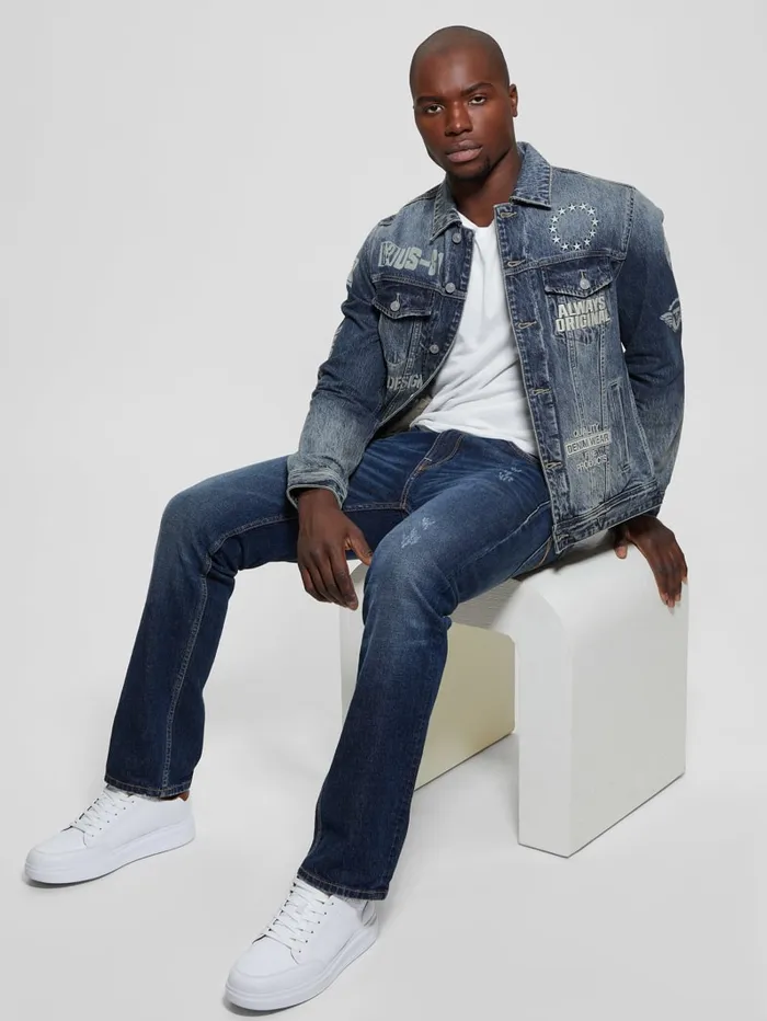 GUESS Jeans and Denim Dean Denim Jacket Blue 8211 Men