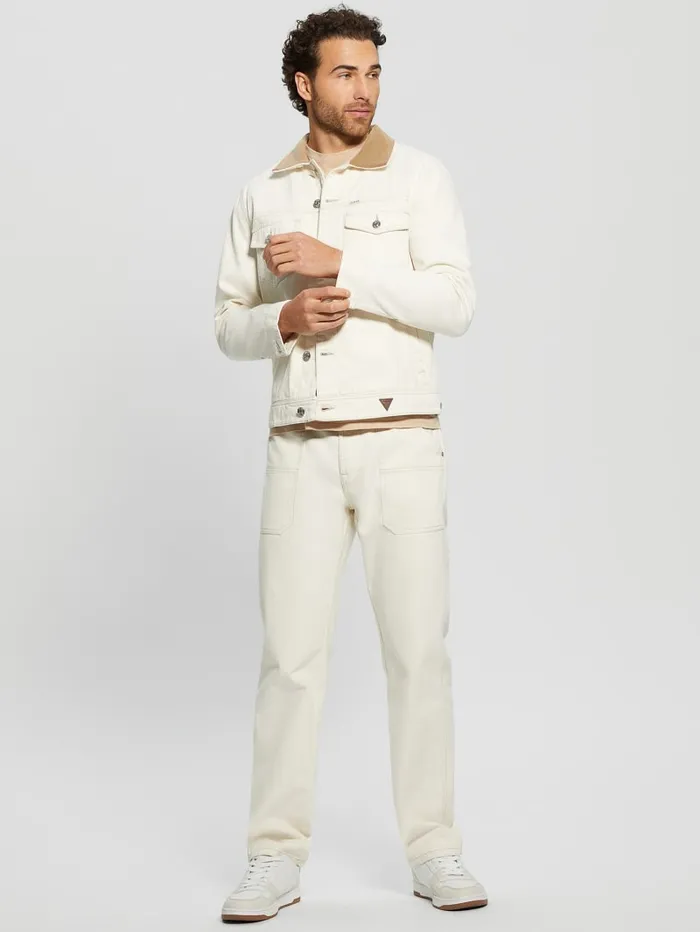 GUESS Jeans and Denim Dean Denim Jacket White 8211 Men