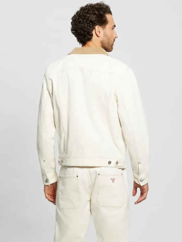 GUESS Jeans and Denim Dean Denim Jacket White 8211 Men