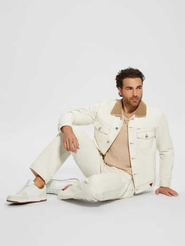 GUESS Jeans and Denim Dean Denim Jacket White 8211 Men